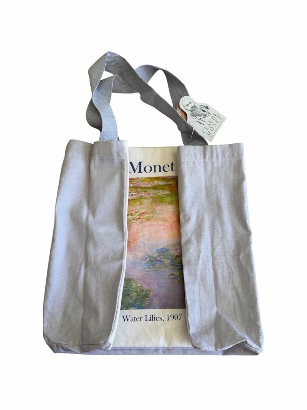 Claude Monet "Water Lilies, 1907" Canvas Tote Bag - Picture 5 of 5
